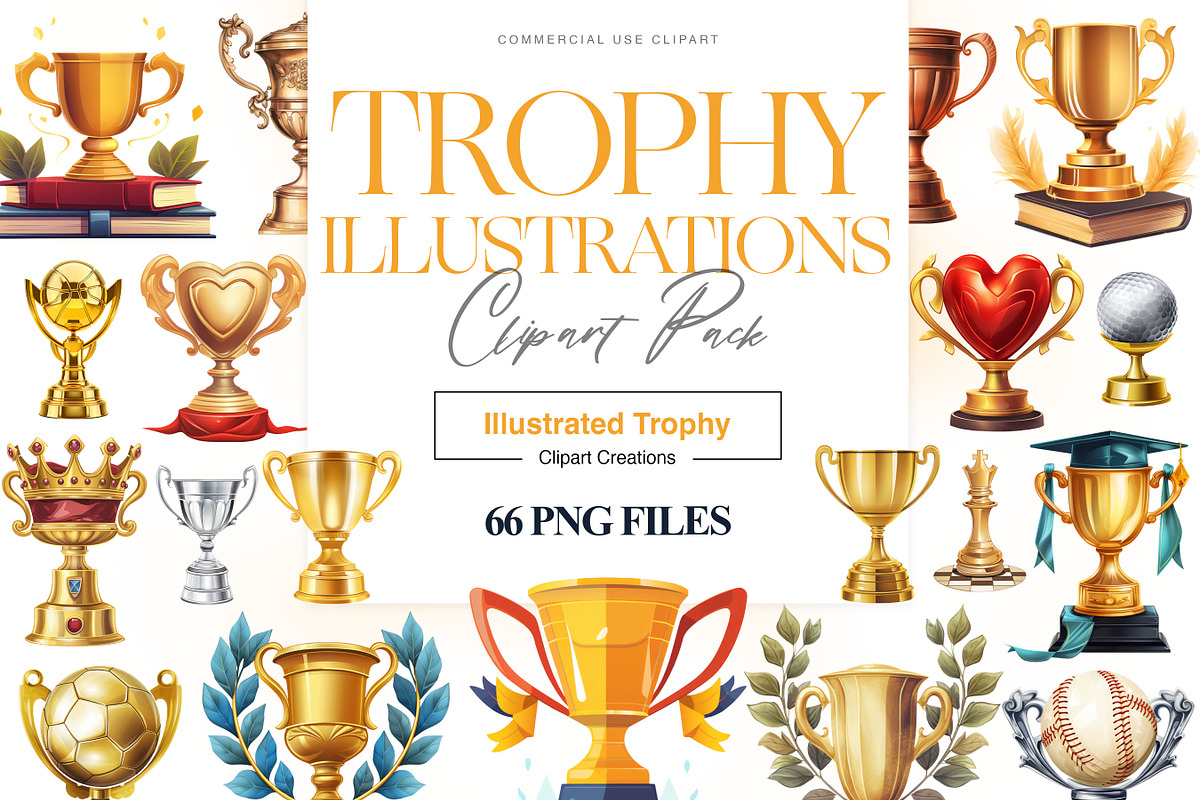 Trophy Illustrations Clipart, Trophy, a Decorative Illustration by BrushstrokeArtGB (Photo 1 of 9)