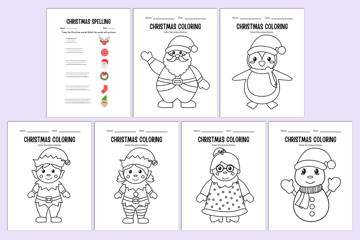 Kindergarten Christmas Workbook, a Stationery Template by Shumaya (Photo 6 of 6)