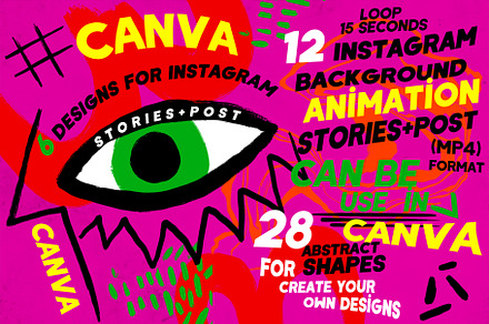 Insta BG Stories+Post, a Social Media Template by surazica