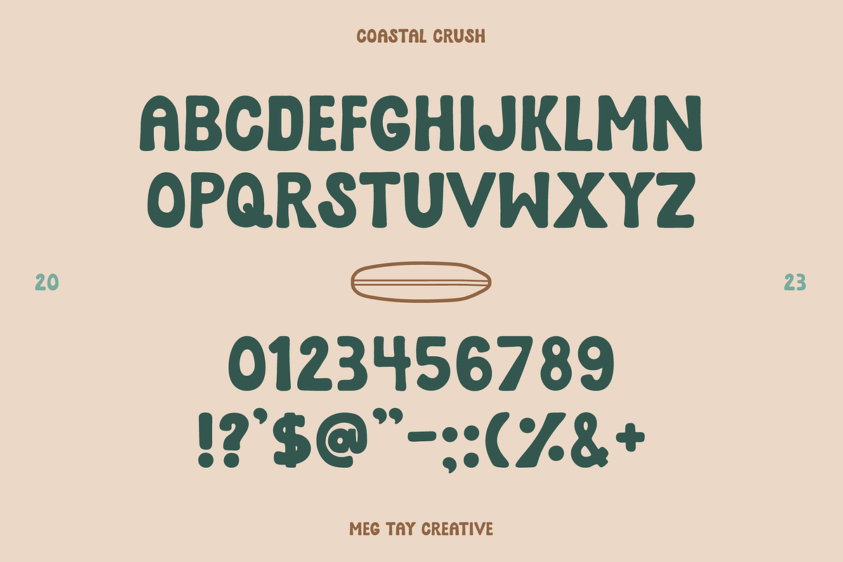 COASTAL CRUSH by Meg Tay Creative, a Sans Serif Font by Meg Tay Creative (Photo 2 of 5)