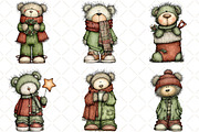 Whimsical Christmas, Teddy, Clipart, an Animal Illustration by Black Bird Studio (Thumbnail 4 of 6)