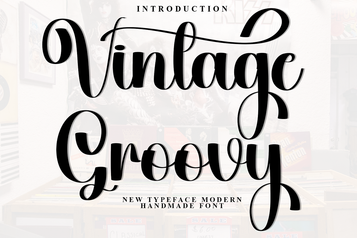 Vintage Groovy, a Handwritten Font by InermediaSTUDIO (Photo 1 of 8)