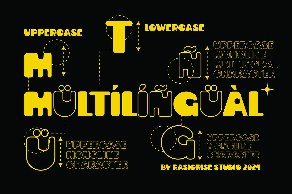 Movin Space a Y2K Game Font, a Sans Serif Font by Rasiorise Studio (Photo 6 of 8)