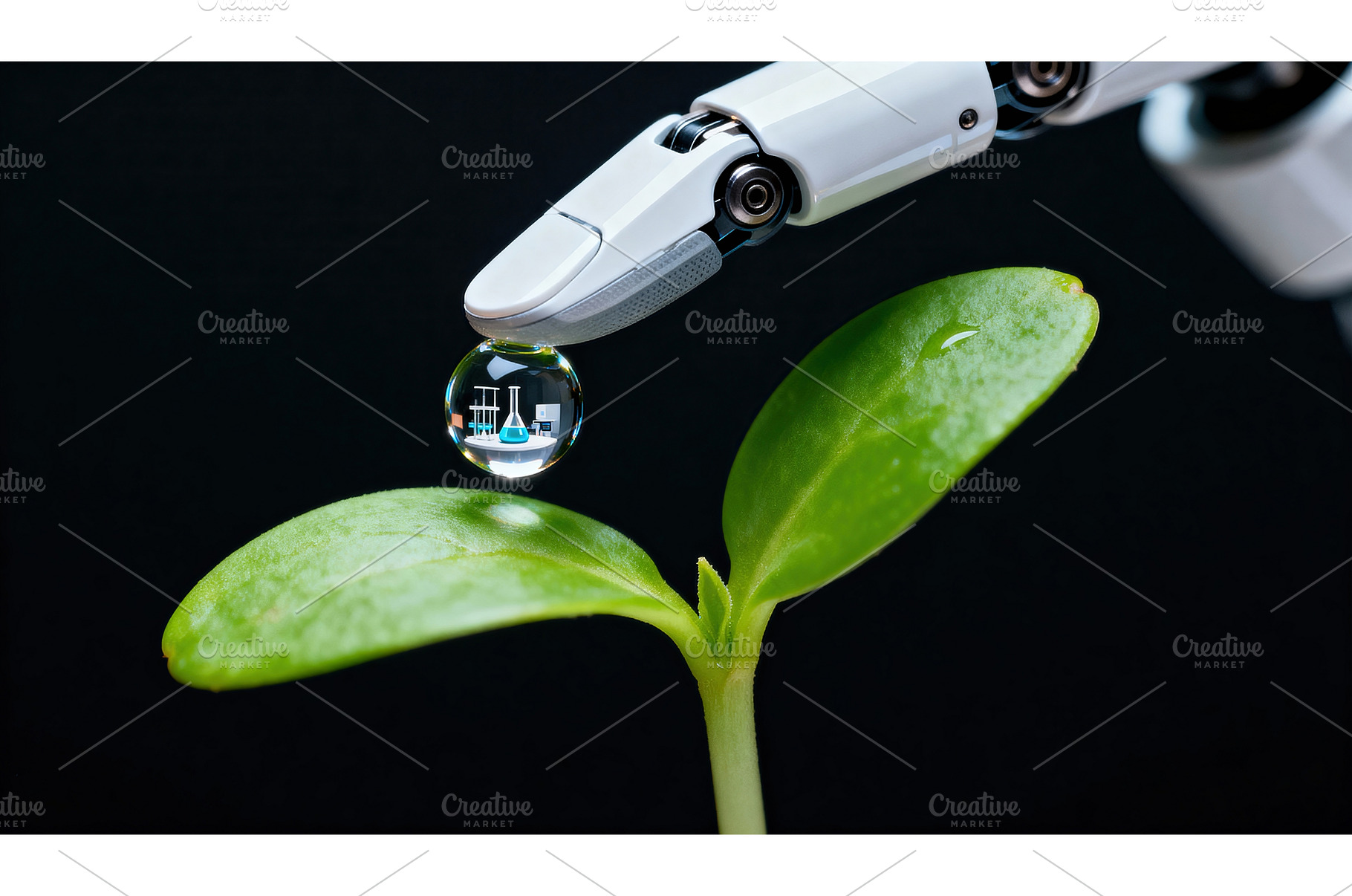 Robotic hand delivering a water, a Nature Photo by tilialucida