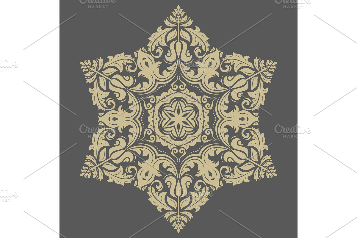 Damask Vector Orient Pattern, a Decorative Illustration by FineArtStudio (Photo 1 of 3)