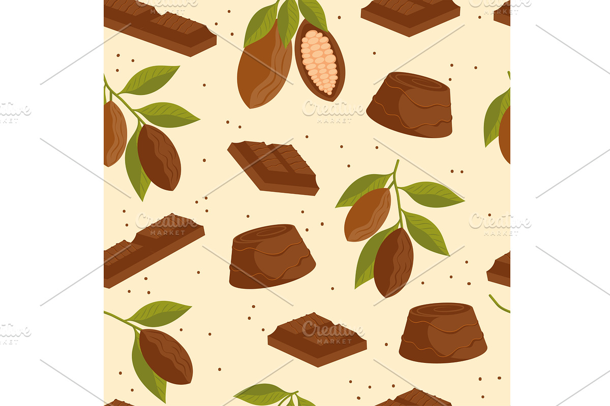 Cocoa and chocolate mix. Vector, a Texture Illustration by studioDK