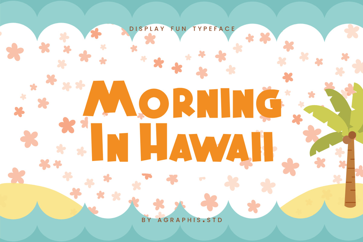 Squire Hawaii Display Font, a Sans Serif Font by KennedyStudio (Photo 2 of 8)