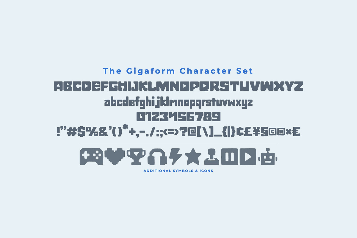 Gigaform Modular Arcade Display Font, a Blackletter Font by Graphic Spirit (Photo 2 of 8)