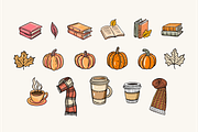 Autumn Doodles & Fall Clipart, a Seasonal Illustration by Oktyabr (Thumbnail 4 of 5)