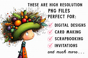 Quirky Holly Girl Clipart, an Illustration by Libby Wishes (Thumbnail 6 of 7)
