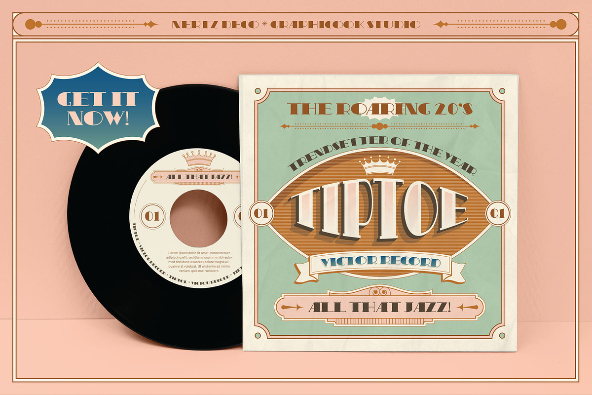 Nerts Deco Artdeco Display Typeface, a Font by graphicook (Photo 8 of 10)