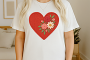 Faux Crochet Floral Heart PNG, an Object Illustration by Craftsbeefy (Thumbnail 2 of 5)