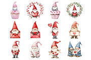 Valentines Gnome Clipart, an Illustration by Design Market (Thumbnail 2 of 3)