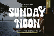 SundayNoon-Groovy Retro Display Font, a Symbol Font by AQR Studio (Thumbnail 1 of 9)