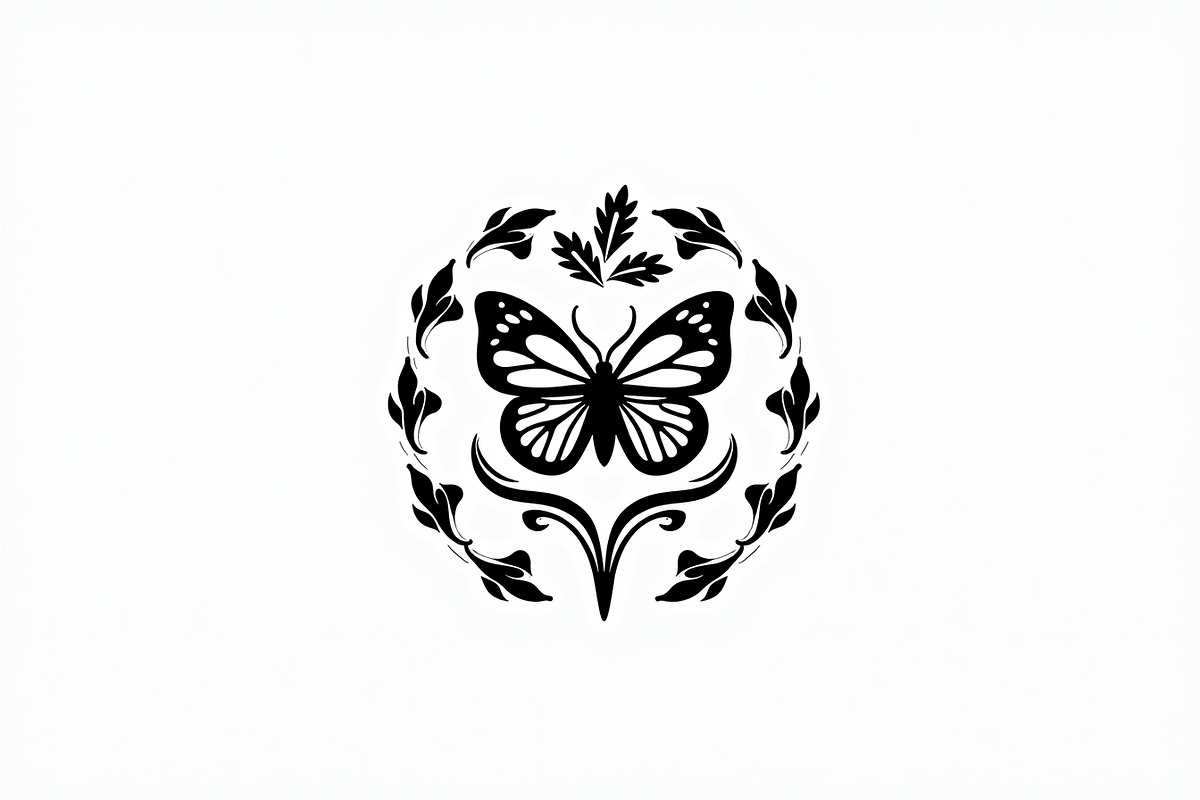 Butterfly Wreath Clipart Set, an Illustration by musafir_fashion (Photo 9 of 9)