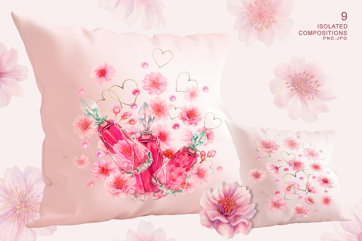 Cherry Blossom Hearts, a Decorative Illustration by EL_SUHOVA (Photo 11 of 15)