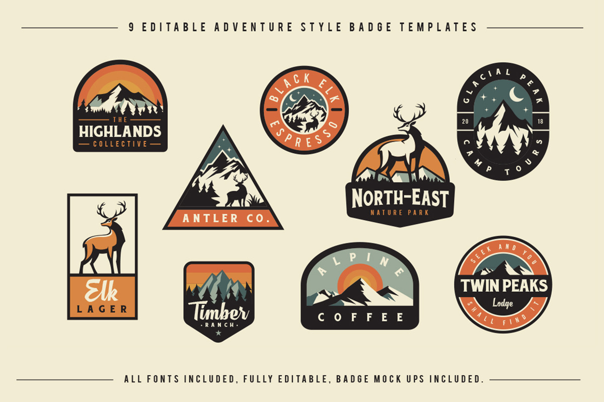 Adventure Badge Logos, a Branding & Logo Template by Nlsn Nkla (Photo 2 of 5)