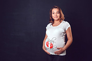 Pregnant Woman T-Shirt Mock-Up, a Shirt Mockup by Freeman Studio (Thumbnail 6 of 13)