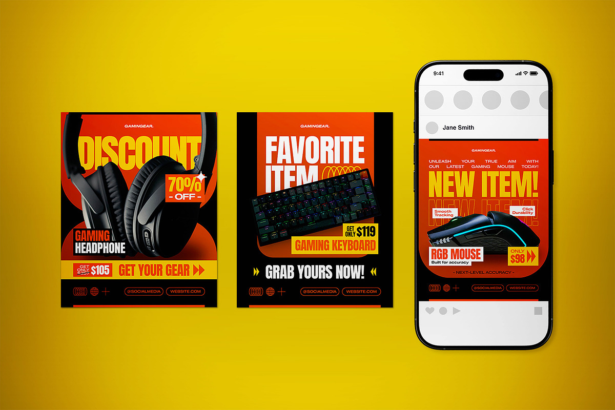 Electronic Social Media Pack, a Flyer Template by The Good Store (Photo 2 of 4)