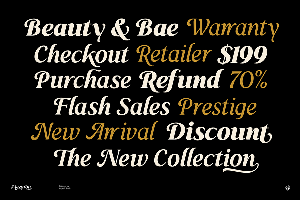 Mezarou, a Script Font by Aluyeah Studio (Photo 4 of 15)