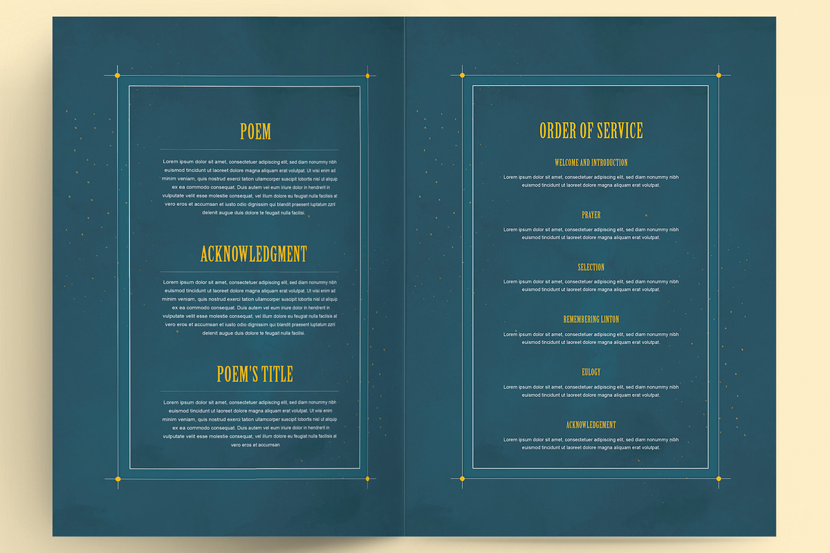Funeral Program Layout, a Stationery Template by MightyDesign (Photo 4 of 8)