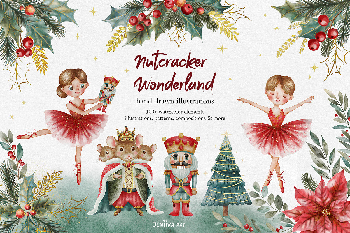 Christmas Clipart – Nutcracker, a Seasonal Illustration by Jenny Quince (Photo 1 of 11)