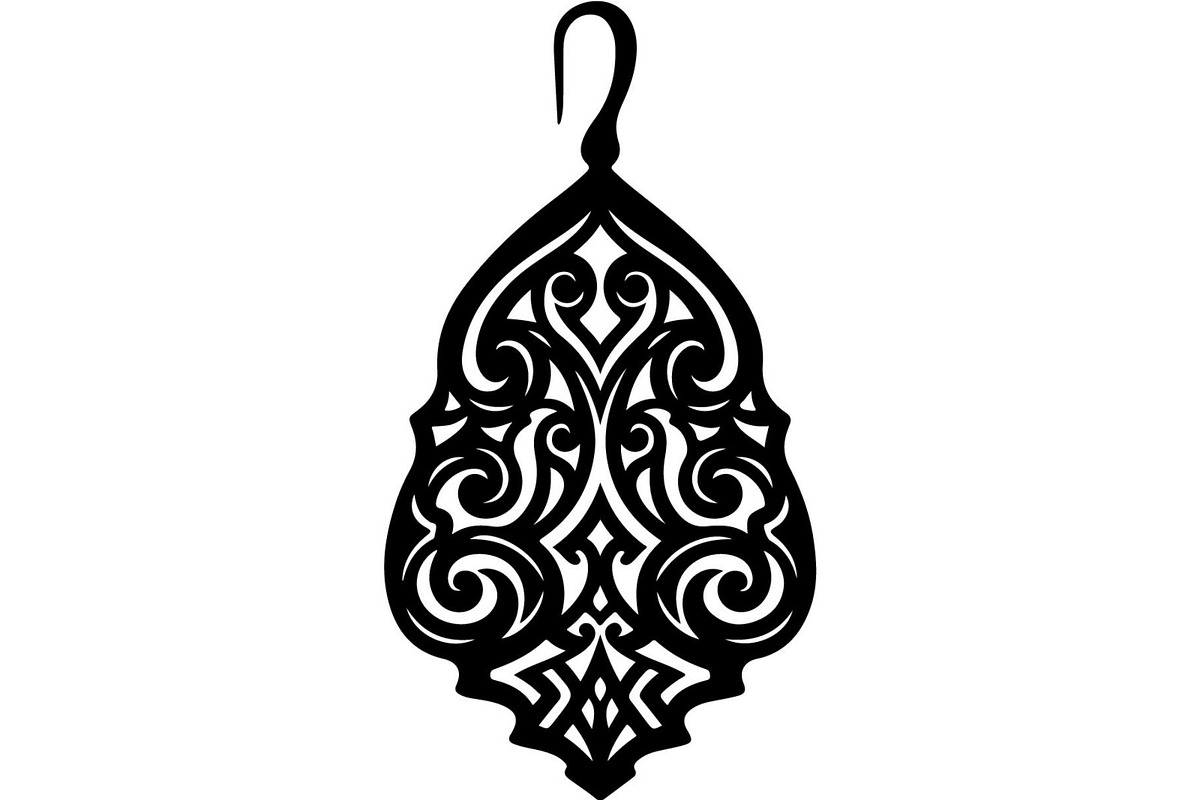 Ornamental Earring SVG Bundle, an Object Graphic by Designer_Momina (Photo 12 of 20)