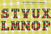 Christmas Plaid Gingham Alphabets, a Seasonal Illustration by Ink Gallery (Thumbnail 3 of 5)