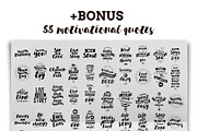42 typography cards +bonus 88 quotes, a Decorative Illustration by pa3x (Thumbnail 3 of 9)