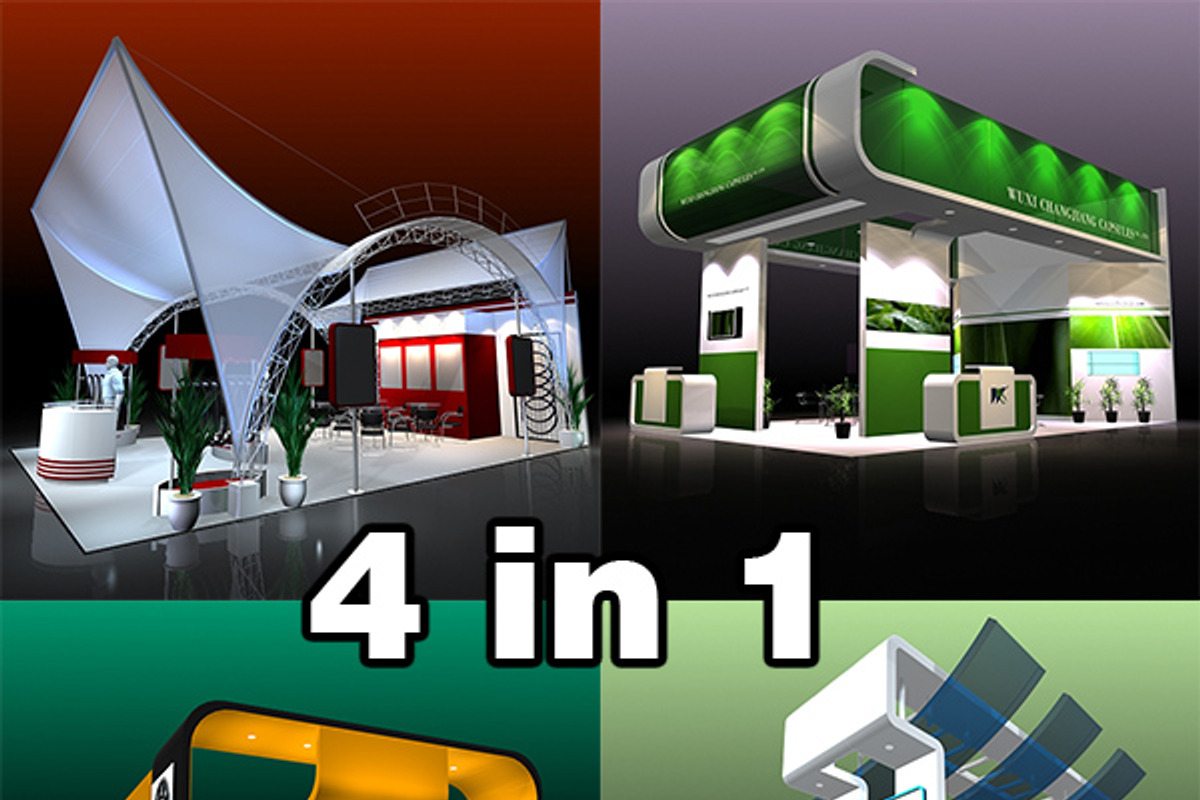 4 Exhibit Booth Design for TradeShow, an Architecture 3D Model by VisualCG (Photo 1 of 28)