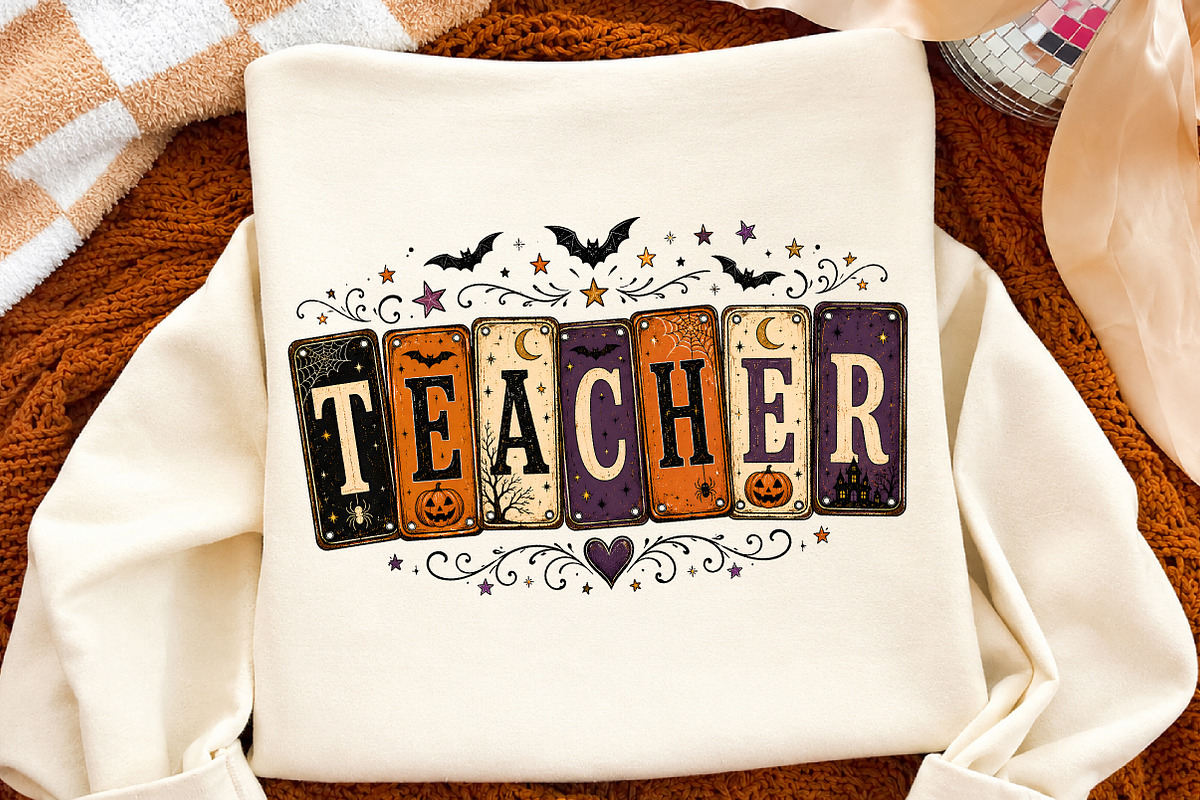Teacher Halloween PNG,Spooky, a Seasonal Illustration by Libby Wishes (Photo 3 of 3)
