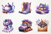 Lavender Fall Clipart, an Illustration by RobertsArt (Thumbnail 2 of 7)