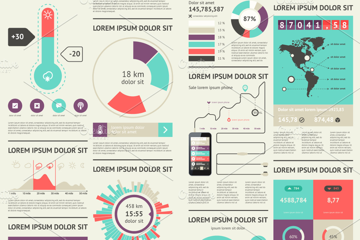 Elements of Infographics, an Illustration by fet