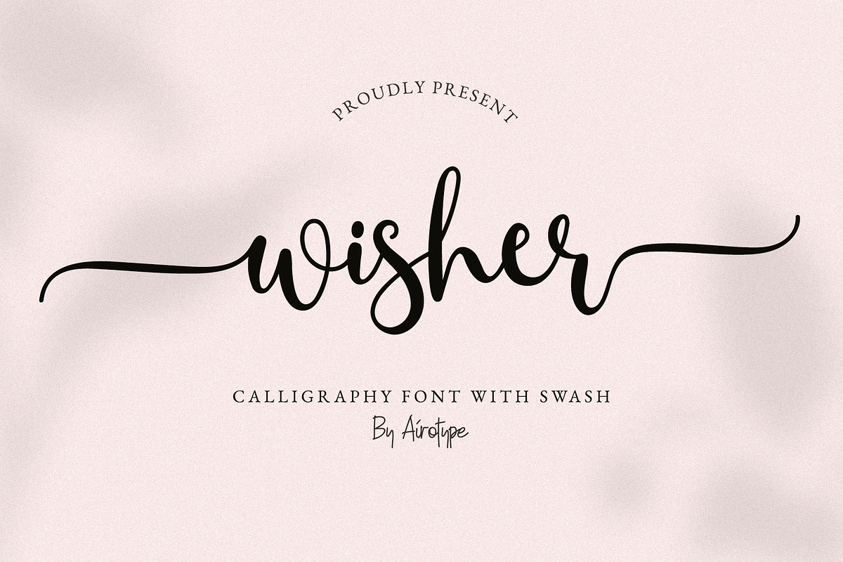 Wisher - Tail Swash Font Script, a Script Font by Airotype (Photo 1 of 10)
