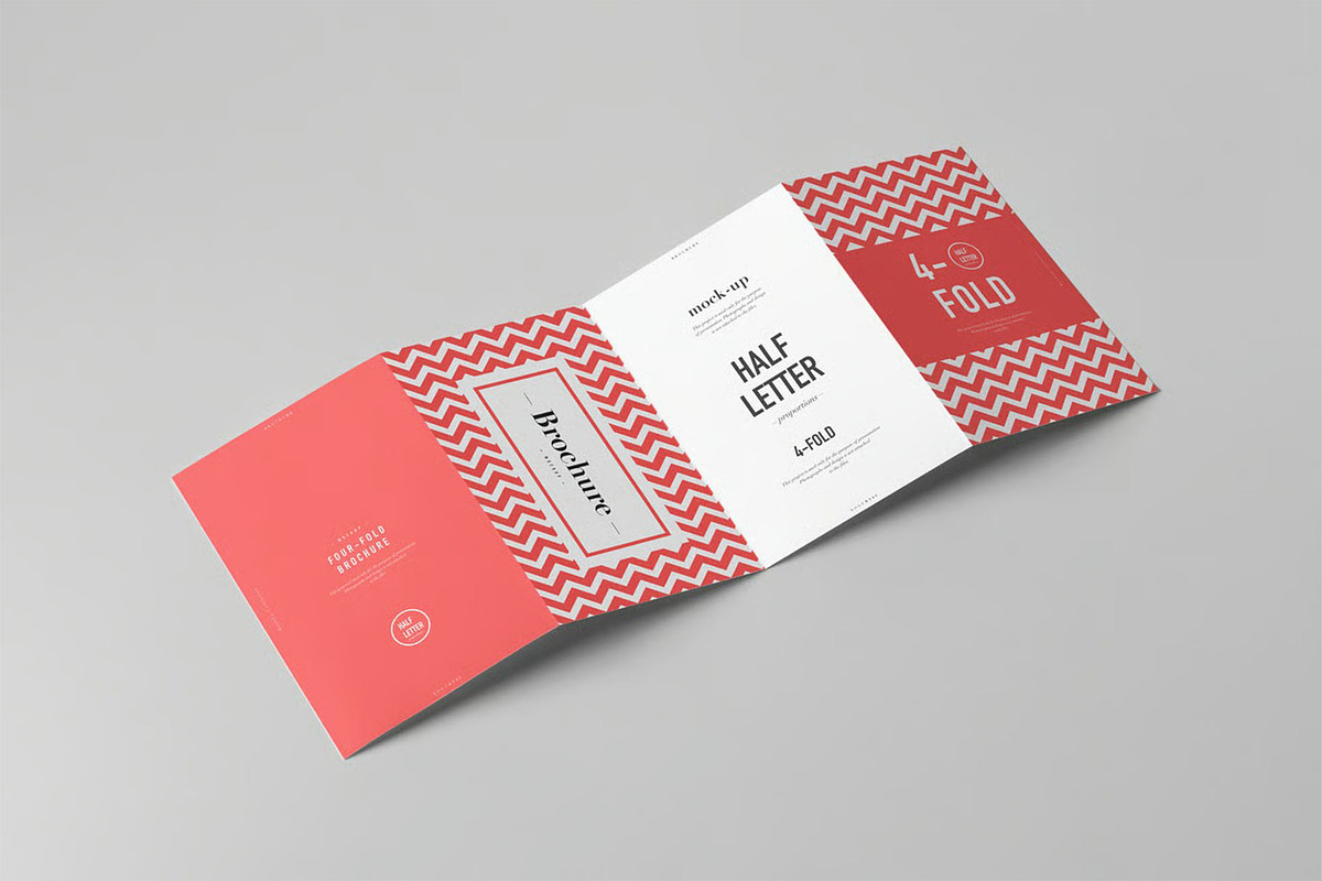 4-Fold Half Letter Brochure Mockup, an Advertising Mockup by zippypixelstudio (Photo 9 of 13)
