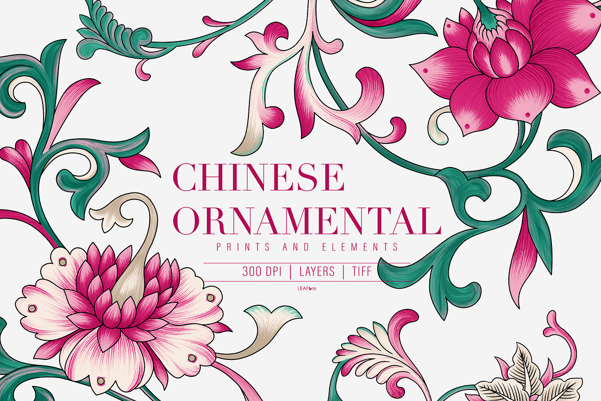 Classic Chinese Ornamental Patterns, a Pattern Graphic by LEAFure (Photo 1 of 10)