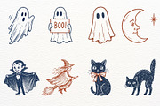 Vintage Halloween Clipart PNG Doodle, a Seasonal Illustration by SugarCloudStudioArt (Thumbnail 3 of 6)