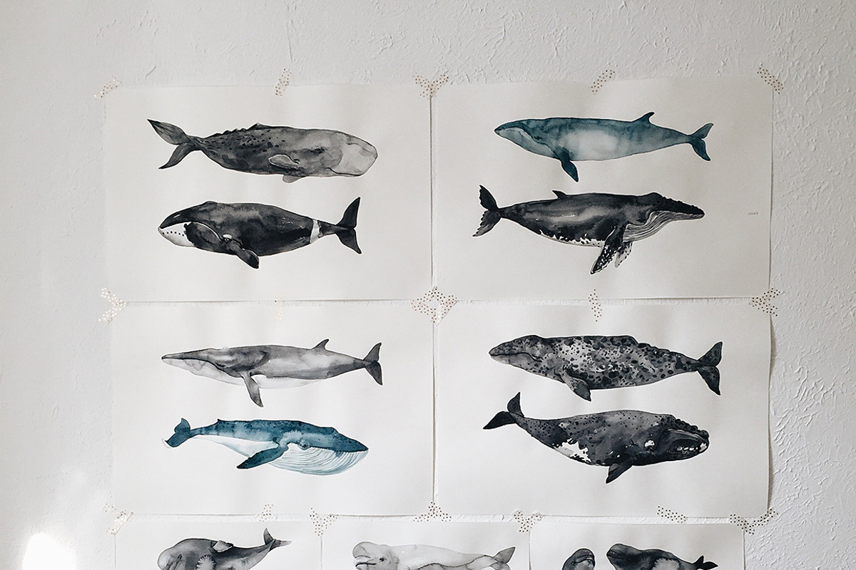 In love with watercolor Ocean, an Animal Illustration by KatBranchArt (Photo 7 of 7)
