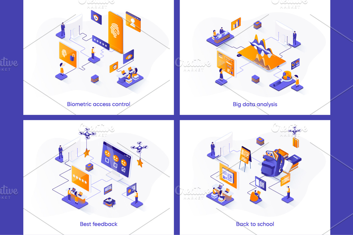 Isometric Concept Illustration Kit, a Templates & Theme by alexdndz (Photo 3 of 26)