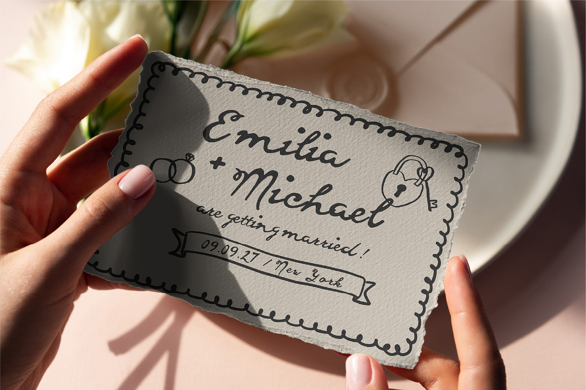 Hand Drawn Playful Wedding Clipart, a Decorative Illustration by La Petite Line Art (Photo 9 of 15)