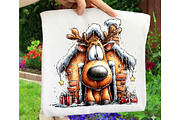 Quirky Christmas Reindeer Clipart, an Illustration by OK Design (Thumbnail 6 of 6)