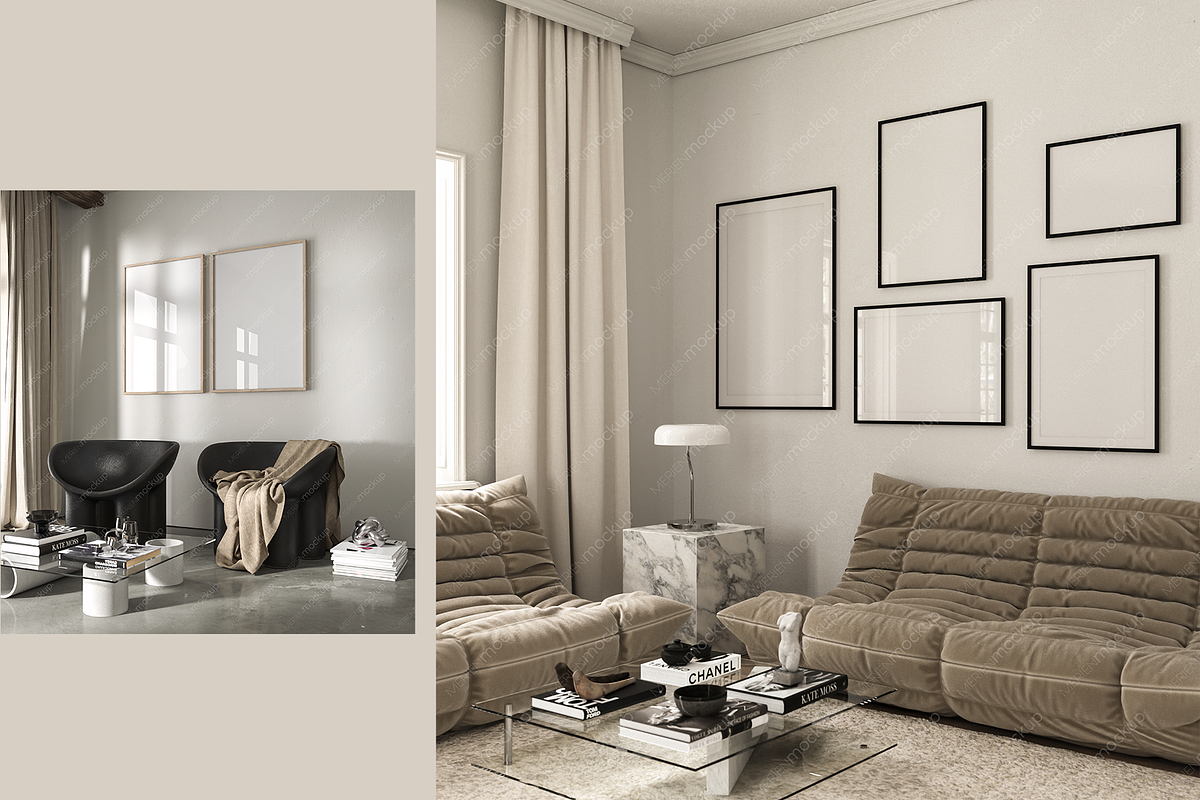 Premium Bundle of 8 Frame Mockups, a Mockup by Merien Mockup (Photo 4 of 5)
