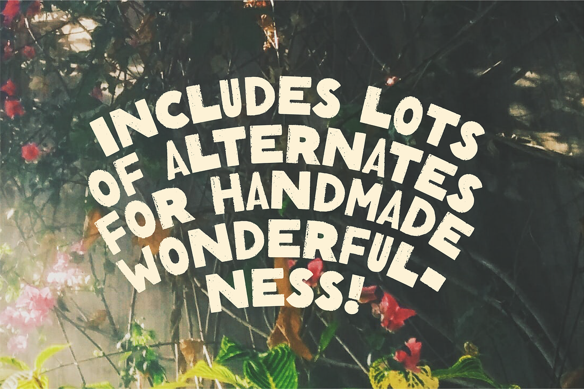 Mixed Font! Handmade! Bold! Texture!, a Font by Studio Funshop by Kelli (Photo 9 of 13)