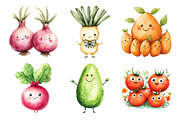 Cute Vegetables Sublimation Clipart, an Illustration by Daily.Designs (Thumbnail 2 of 5)