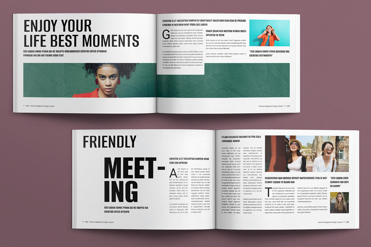 Fashion Magazine Design Landscape, a Magazine Template by E-Type (Photo 7 of 8)