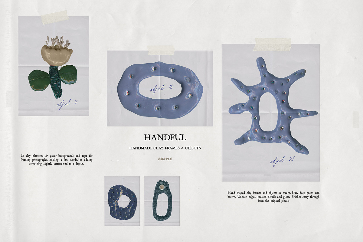 Handful: Handmade Clay Frames, an Object Graphic by Purple (Photo 8 of 11)