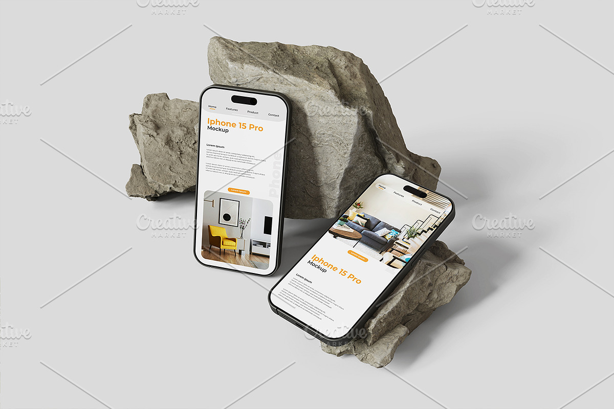 Iphone 15 Pro Mockup, an iPhone Mockup by Pixie Creative (Photo 4 of 4)