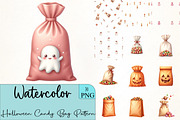 Halloween Candy Bag Pattern Clipart, an Illustration by CrexoraLab (Thumbnail 1 of 5)
