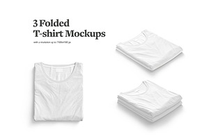 Folded T-Shirt Mockups