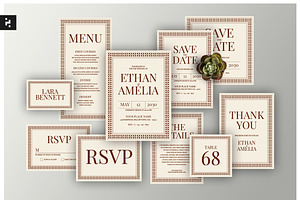 Elegant Wedding Invitation Suite, a Card Template by Neermana